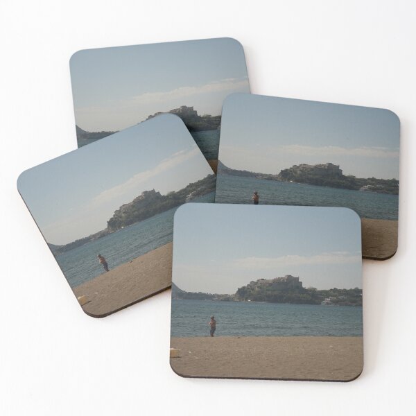 Item preview, Baia Castle at Sunset — Golden Tones, Sea and Beach, Bacoli Italy designed and sold by ulvisuals.