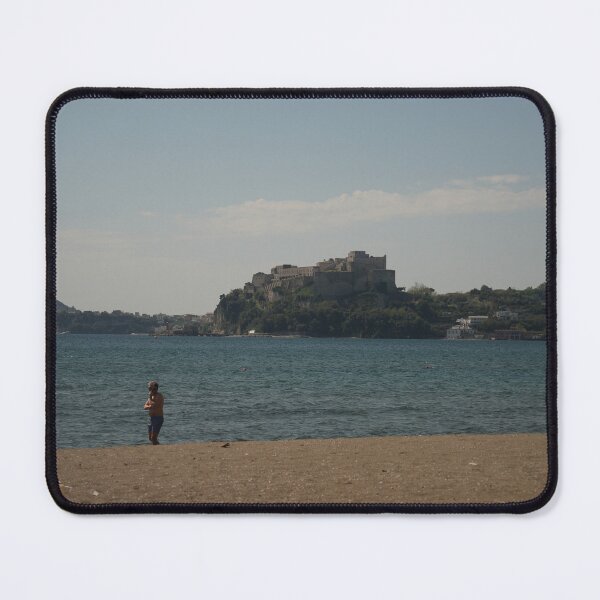 Item preview, Baia Castle at Sunset — Golden Tones, Sea and Beach, Bacoli Italy designed and sold by ulvisuals.