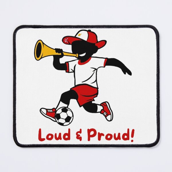 Item preview, Loud And Proud Cartoon Soccer Fan Mascot designed and sold by PMTaurus.