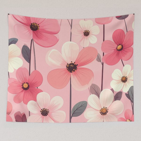 Item preview, Pink Floral Garden Pattern designed and sold by Sasas Design.