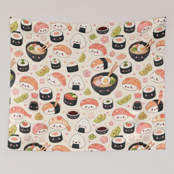 Item preview, Kawaii Food Pattern | Cute Japanese Food Aesthetic designed and sold by Aramdesing.