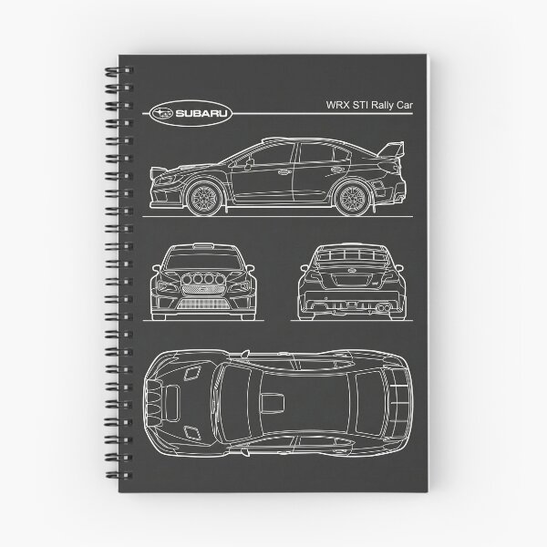 Item preview, Subaru WRX STI Rally Car Blueprint JDM Race Car Technical Outline designed and sold by Motorline44.