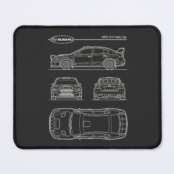 Item preview, Subaru WRX STI Rally Car Blueprint JDM Race Car Technical Outline designed and sold by Motorline44.