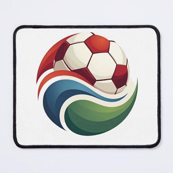 Aperçu de l'œuvre Illustration graphique dynamique d'un ballon de football des nations hôtes créée et vendue par PMTaurus.