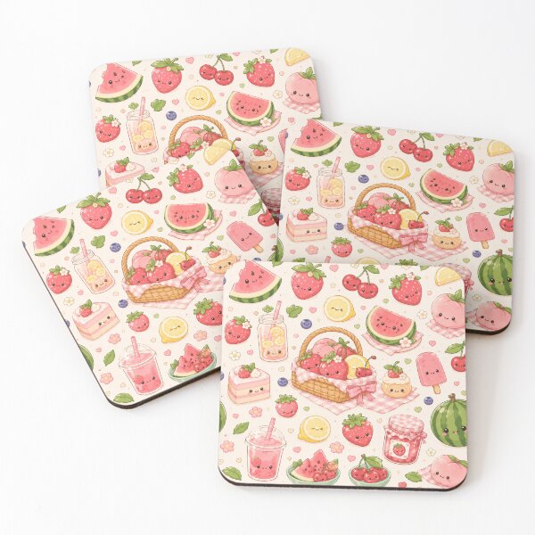 Item preview, Kawaii Fruit Seamless Pattern | Cute Summer Food Aesthetic designed and sold by Aramdesing.