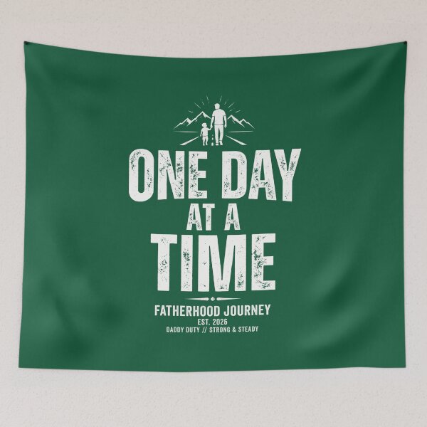 Item preview, One Day At A Time – Fatherhood Journey Est. 2026 | Daddy Duty Strong & Steady Dad Gift Tee designed and sold by laughingshirts.