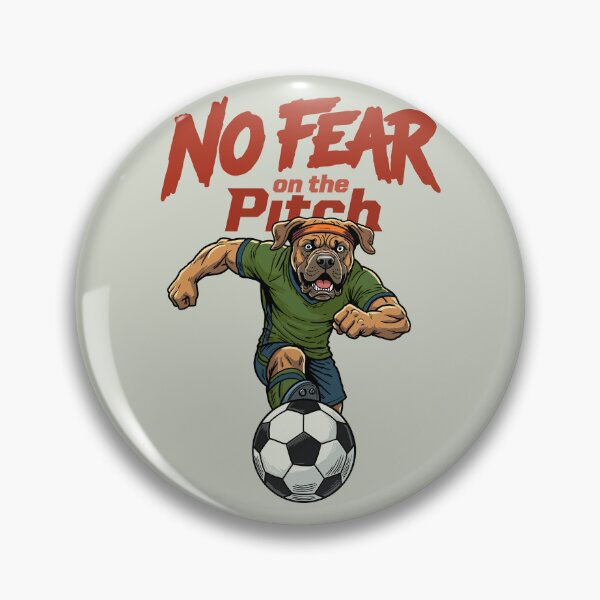 Item preview, No Fear on the Pitch – Fearless Soccer Dog designed and sold by CARPIO Creations.