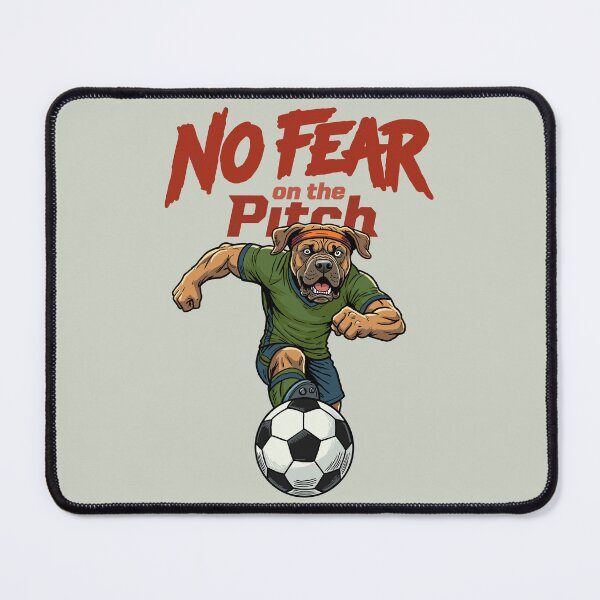 Item preview, No Fear on the Pitch – Fearless Soccer Dog designed and sold by CARPIO Creations.