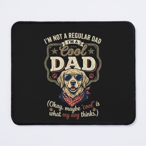 Artikelvorschau, Cooler Hunde-Papa Golden Retriever Vatertags-Humor entworfen und verkauft von laughingshirts.
