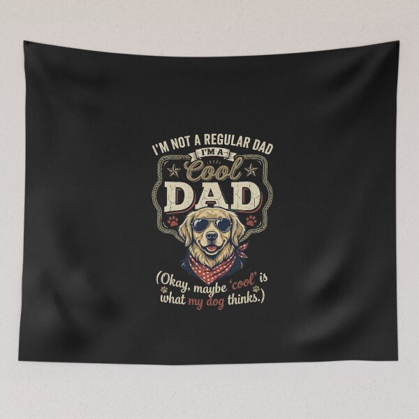 Artikelvorschau, Cooler Hunde-Papa Golden Retriever Vatertags-Humor entworfen und verkauft von laughingshirts.