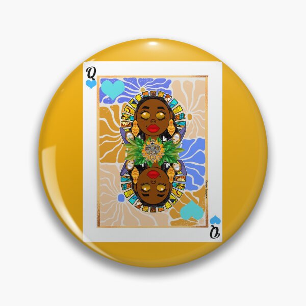 Item preview, Oshun Veve Retro Flowers Playing Card designed and sold by artbyomega.