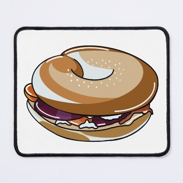 Item preview, New York Bagel Sticker | Postcards from New York Collection designed and sold by BellaDesignCo.