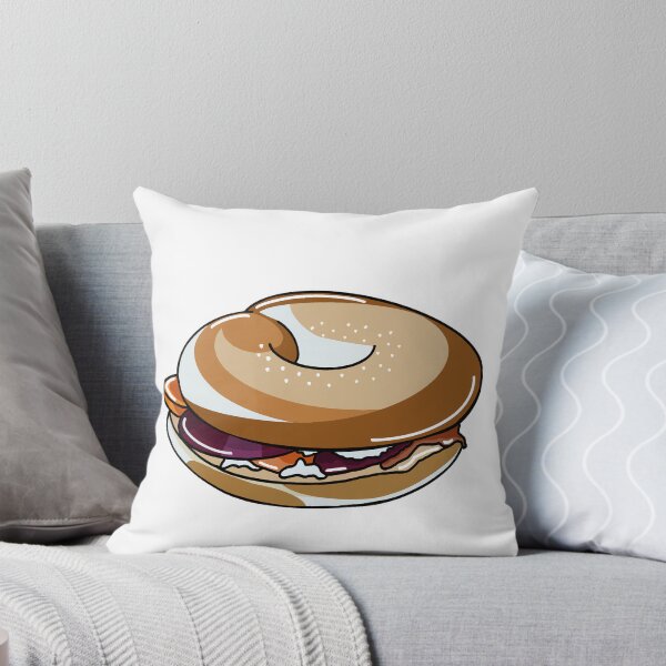 Item preview, New York Bagel Sticker | Postcards from New York Collection designed and sold by BellaDesignCo.