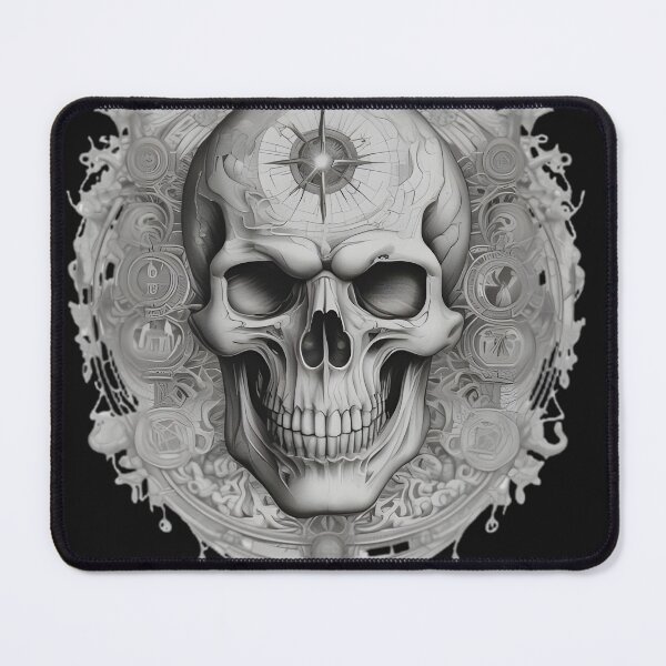 Item preview, Gothic Norse Compass Skull - Occult Star Alchemical Shield Art designed and sold by DarkOriginArts.