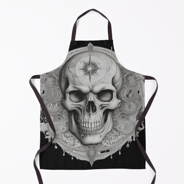 Item preview, Gothic Norse Compass Skull - Occult Star Alchemical Shield Art designed and sold by DarkOriginArts.