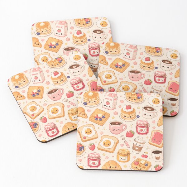 Item preview,  Kawaii Food Pattern | Pastel Pancake & Coffee Aesthetic designed and sold by Aramdesing.