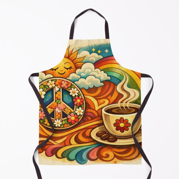 Item preview, Peace, love, and coffee - Retro 70s Rainbow Wall Art designed and sold by Peace,love,andbeaches.