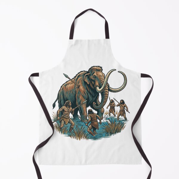 Item preview, Prehistoric Cavemen Hunting Woolly Mammoth designed and sold by TeeARTHY.