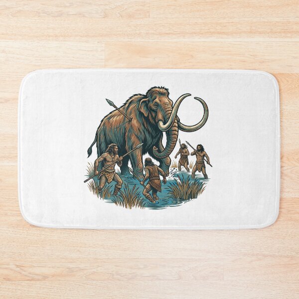 Item preview, Prehistoric Cavemen Hunting Woolly Mammoth designed and sold by TeeARTHY.