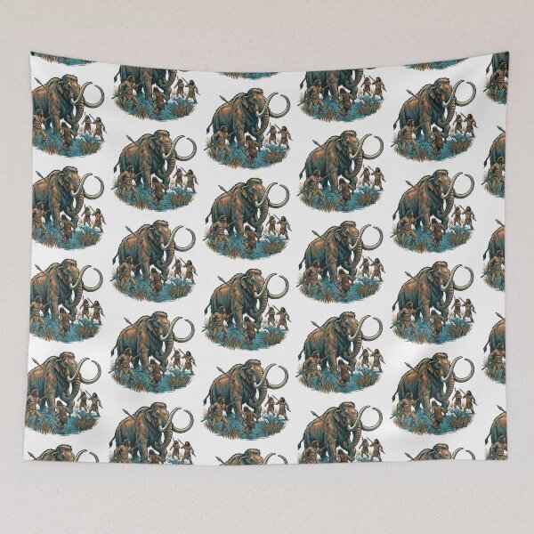 Item preview, Prehistoric Cavemen Hunting Woolly Mammoth designed and sold by TeeARTHY.