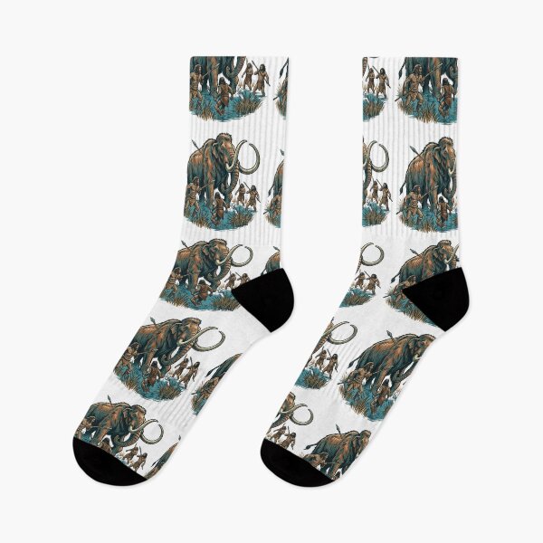 Item preview, Prehistoric Cavemen Hunting Woolly Mammoth designed and sold by TeeARTHY.