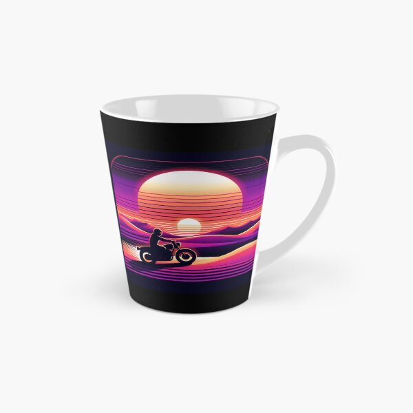 Item preview, Synthwave Rider – Retro Sunset Motorcycle Adventure Design designed and sold by Dogandesighn.