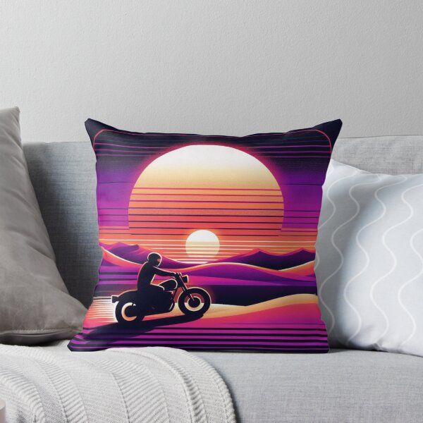 Item preview, Synthwave Rider – Retro Sunset Motorcycle Adventure Design designed and sold by Dogandesighn.