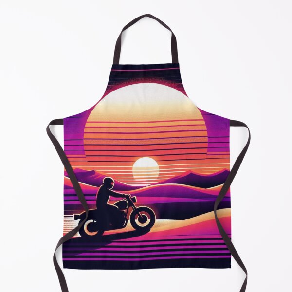 Item preview, Synthwave Rider – Retro Sunset Motorcycle Adventure Design designed and sold by Dogandesighn.
