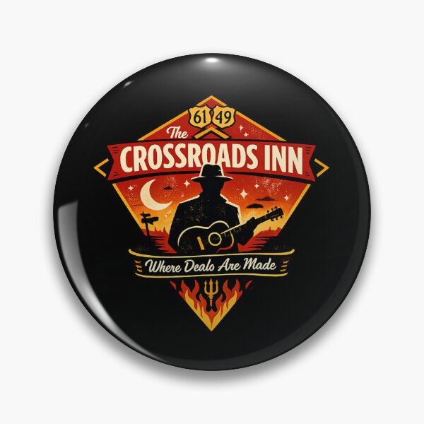 Item preview, Crossroads Inn - Vintage Blues Guitar Devil Deal Retro designed and sold by SidTastic .