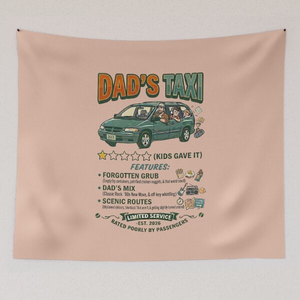 Item preview, Dad's Taxi - Limited Service Parenting Humor designed and sold by laughingshirts.