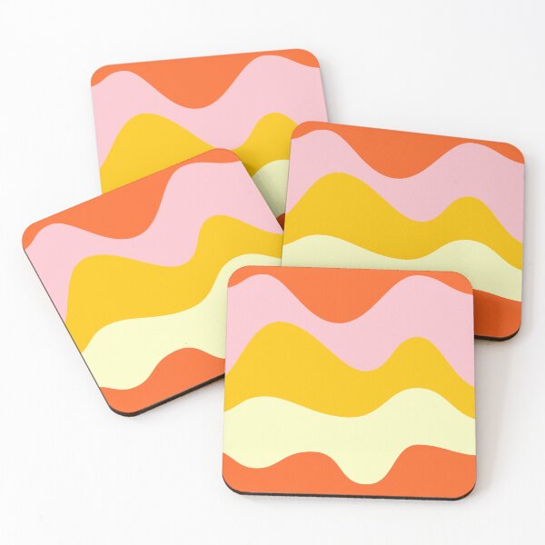 Artikelvorschau, Abstraktes Wellenmuster im Retro-Stil | Farbwellen im Mid-Century-Modern-Stil entworfen und verkauft von CreationbyNiki.