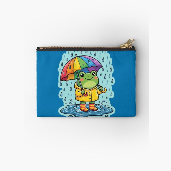 Item preview, Rainbow Umbrella Frog – Cute Rainy Day Cartoon Aesthetic designed and sold by ArtsyExplorer.