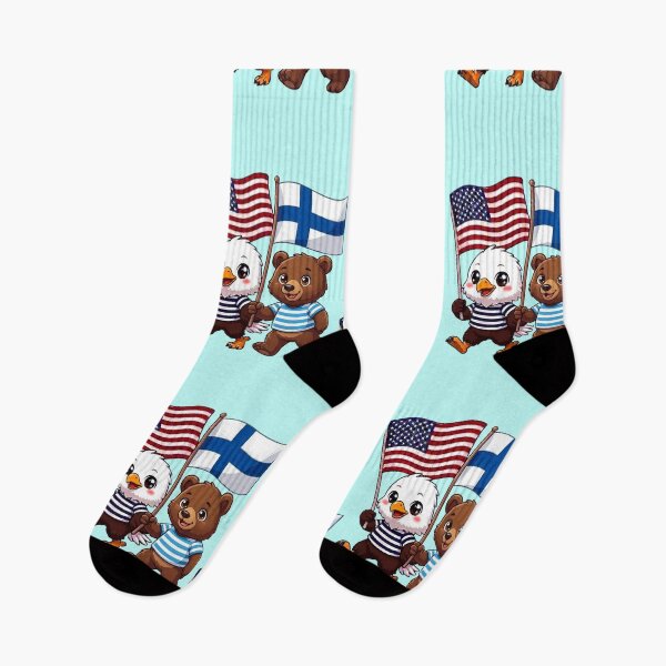 Item preview, The American eagle and his friend, the Finnish bear designed and sold by SE213.