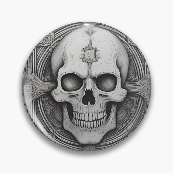 Item preview, Gothic Architecture Skull - Masonic Pillar Occult Engraving Art designed and sold by DarkOriginArts.