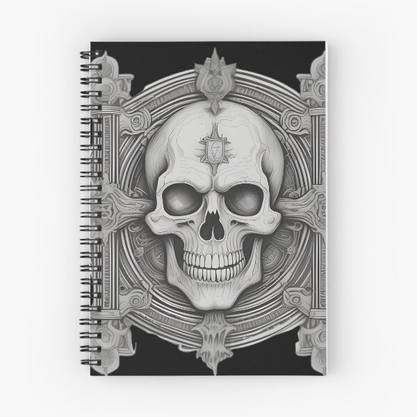 Item preview, Gothic Architecture Skull - Masonic Pillar Occult Engraving Art designed and sold by DarkOriginArts.