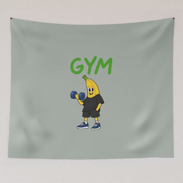 Item preview, Banana Gym T-Shirt – Funny Workout Cartoon Banana Shirt designed and sold by Aimetoi.