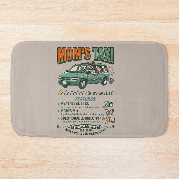 Item preview, Mom's Taxi - Minivan Parody Parenting Humor designed and sold by laughingshirts.