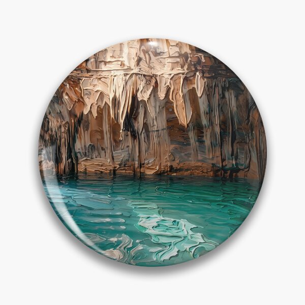 Item preview, Textured Underground Cenote Cave with Emerald Water designed and sold by WojcikDesigners.