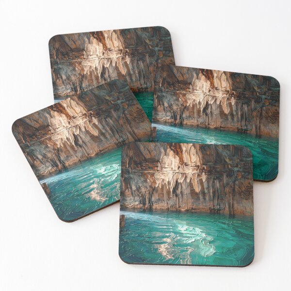 Item preview, Textured Underground Cenote Cave with Emerald Water designed and sold by WojcikDesigners.