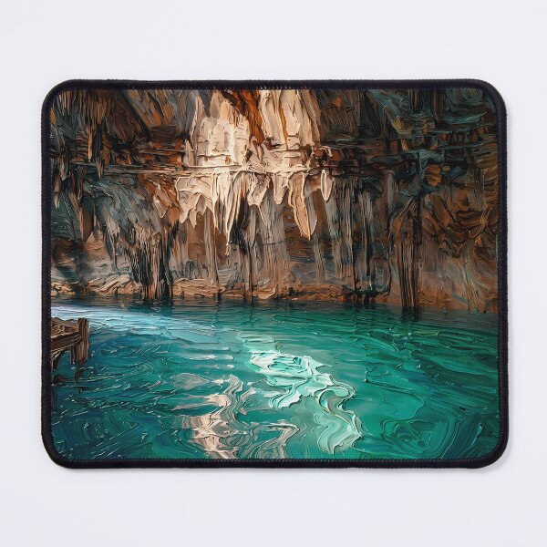 Item preview, Textured Underground Cenote Cave with Emerald Water designed and sold by WojcikDesigners.