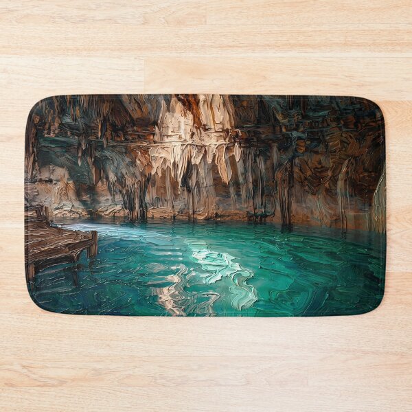 Item preview, Textured Underground Cenote Cave with Emerald Water designed and sold by WojcikDesigners.