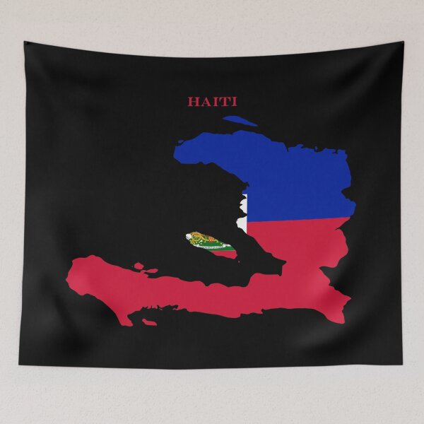 Item preview, Haiti Map Flag Silhouette Caribbean Travel Pride Gift designed and sold by NTGUILTY.