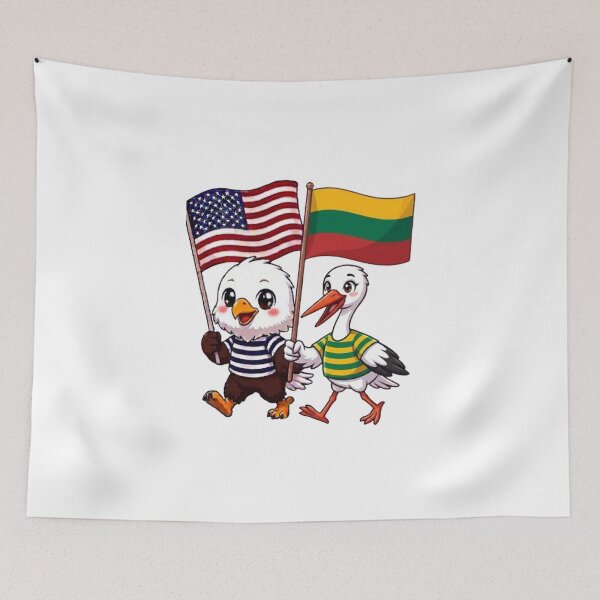 Item preview, The American eagle and its friend the Lithuanian stork designed and sold by SE213.