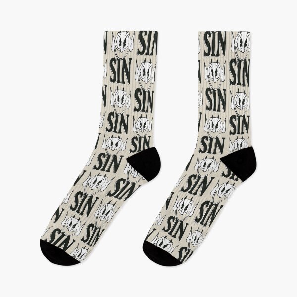 Item preview, Sin – Devil Cartoon Pattern with Bold Edgy Aesthetic and Vintage Style designed and sold by Helmina Groper.