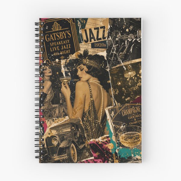 Item preview, Gatsby Glimmer — 1920s Speakeasy Mixed‑Media Collage designed and sold by Jandedan.