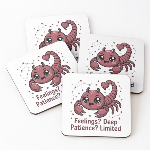 Item preview, Funny Scorpio Zodiac Sticker – Feelings Deep Patience Limited | Cute Scorpio Meme designed and sold by Cool-cat-art.