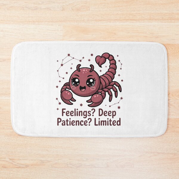 Item preview, Funny Scorpio Zodiac Sticker – Feelings Deep Patience Limited | Cute Scorpio Meme designed and sold by Cool-cat-art.