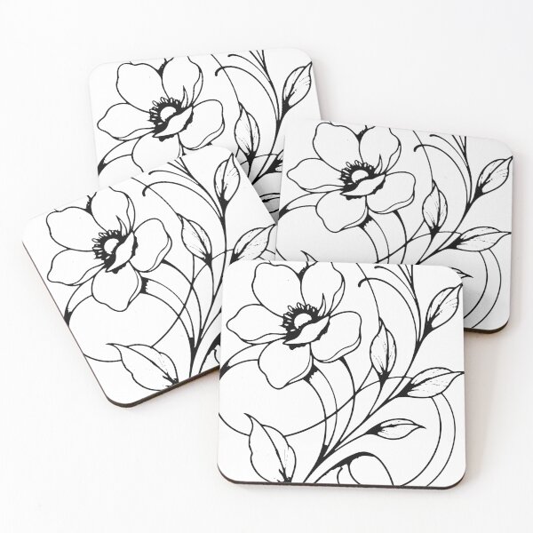 Item preview, Elegant Floral Line Art – Minimal Botanical Swirl Design designed and sold by canvahub.