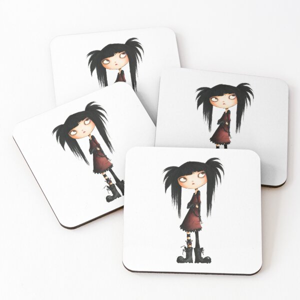Artikelvorschau, Goth Emo Punk Mädchen Cartoonfigur entworfen und verkauft von Lumora.Studio.