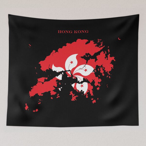 Item preview, Hong Kong Map Flag Silhouette Asia Travel Pride Gift designed and sold by NTGUILTY.